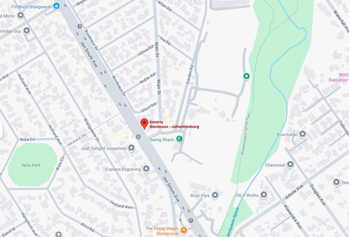 Map to Emeris campus