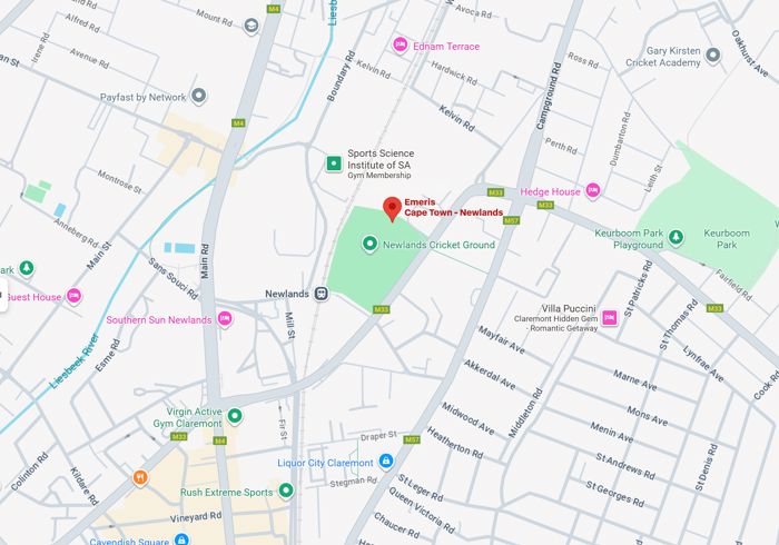 Map to Emeris campus