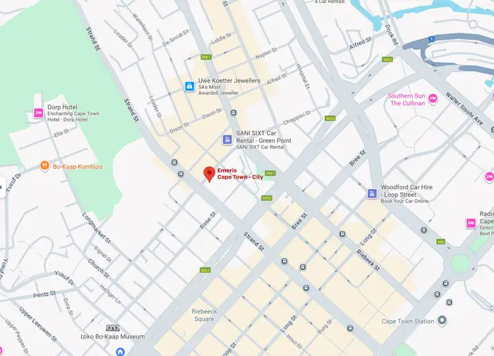 Map to Emeris campus