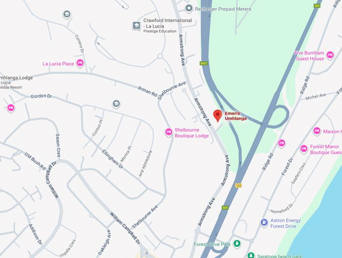 Map to Emeris campus
